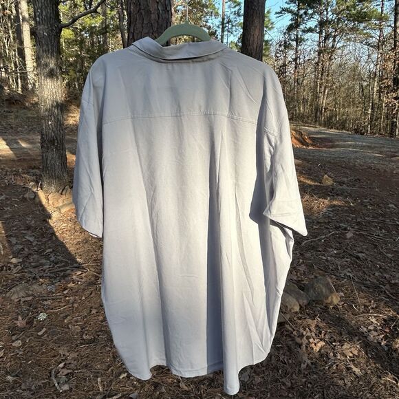 NEW Columbia Omni-Shade Red Eagle Lake Men's Short Sleeve Shirt Size 3X - Gray - Picture 5 of 12